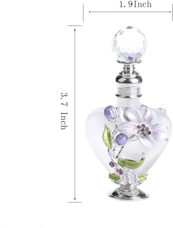 YU FENG Refillable Empty Flower Crystal Perfume Bottle Handmade Home Decor Lady Holiday Gift - Image 2